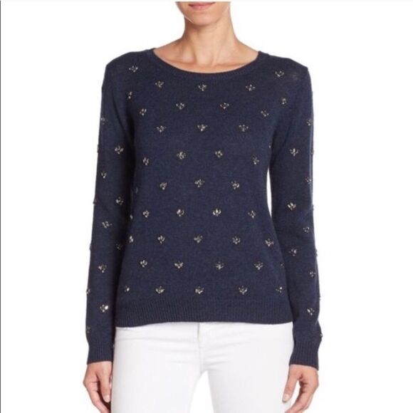 Joie Myron Embellished Wool & Cashmere Sweater - Picture 1 of 6